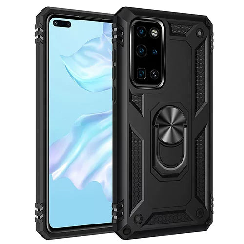 Huawei P40 Hybrid Dual-Layer Armour Case With Magnetic Ring Stand
