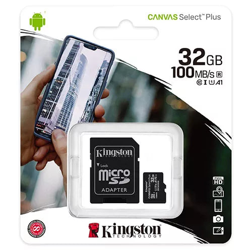 Kingston Micro SD SDHC Memory Card Class 10 32GB 100 MB Canvas Select Plus