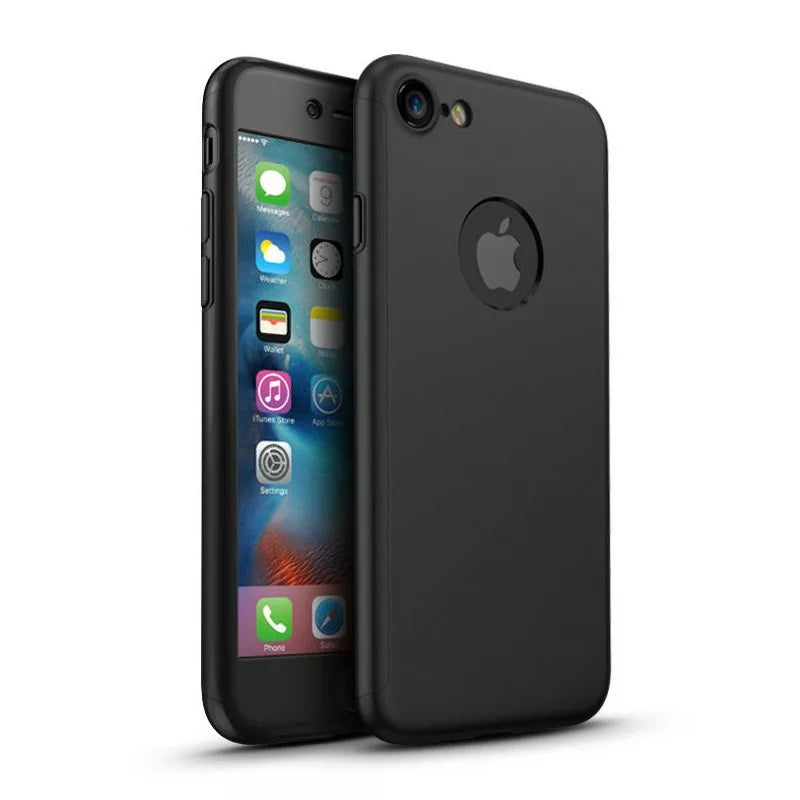 iPhone 6 / 6S 360º Ultra Thin Hard Hybrid Case Tempered Glass