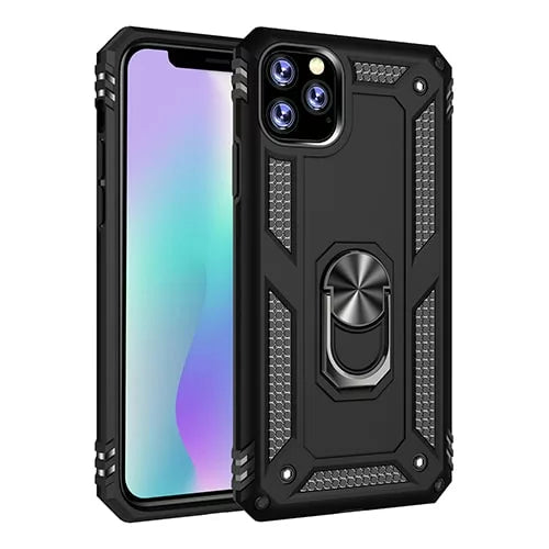 iPhone 11 Hybrid Dual-Layer Armour Case With Magnetic Ring Stand