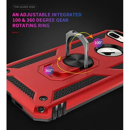 iPhone XR Hybrid Dual-Layer Armour Case With Magnetic Ring Stand