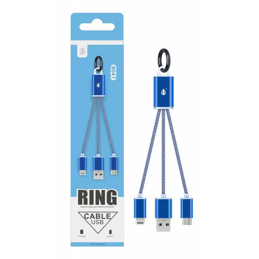 Keychain 2 in 1 USB Data Cable