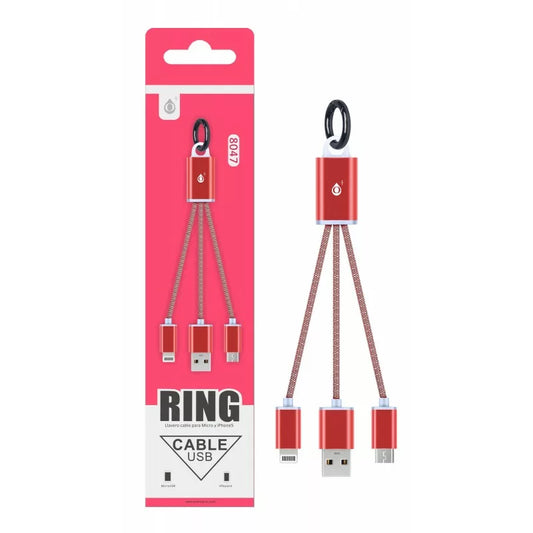 Keychain 2 in 1 USB Data Cable
