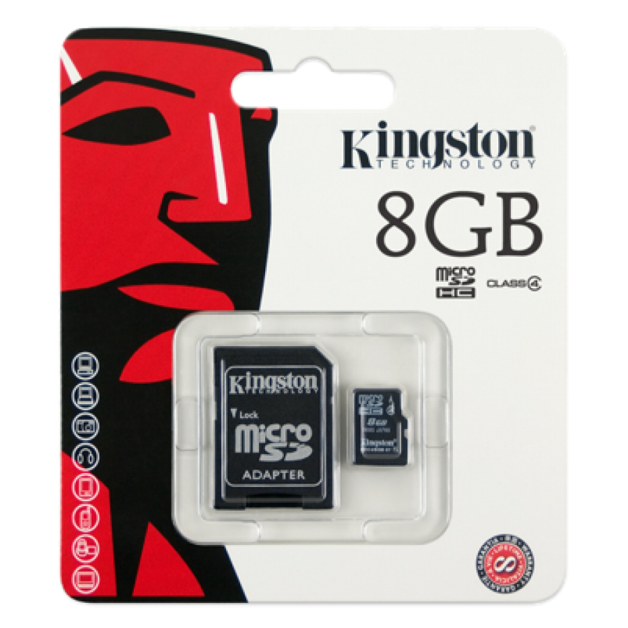 Kingston Micro SD SDHC Memory Card Class 4 8GB