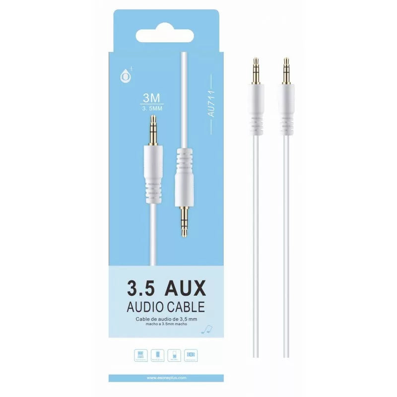 High Quality 3.5mm to 3.5mm 1 Metre Audio Aux Cable - AU711
