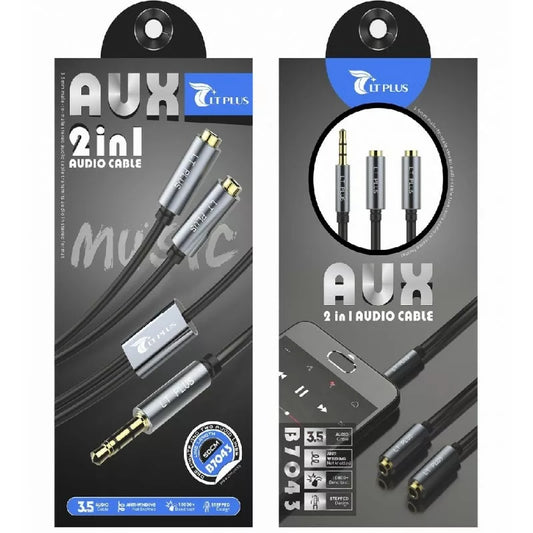 AUX 2 in 1 Audio Splitter 50cm - Black