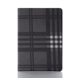 Check Pattern Design Folio Wallet Case Cover With Card Slots For iPad