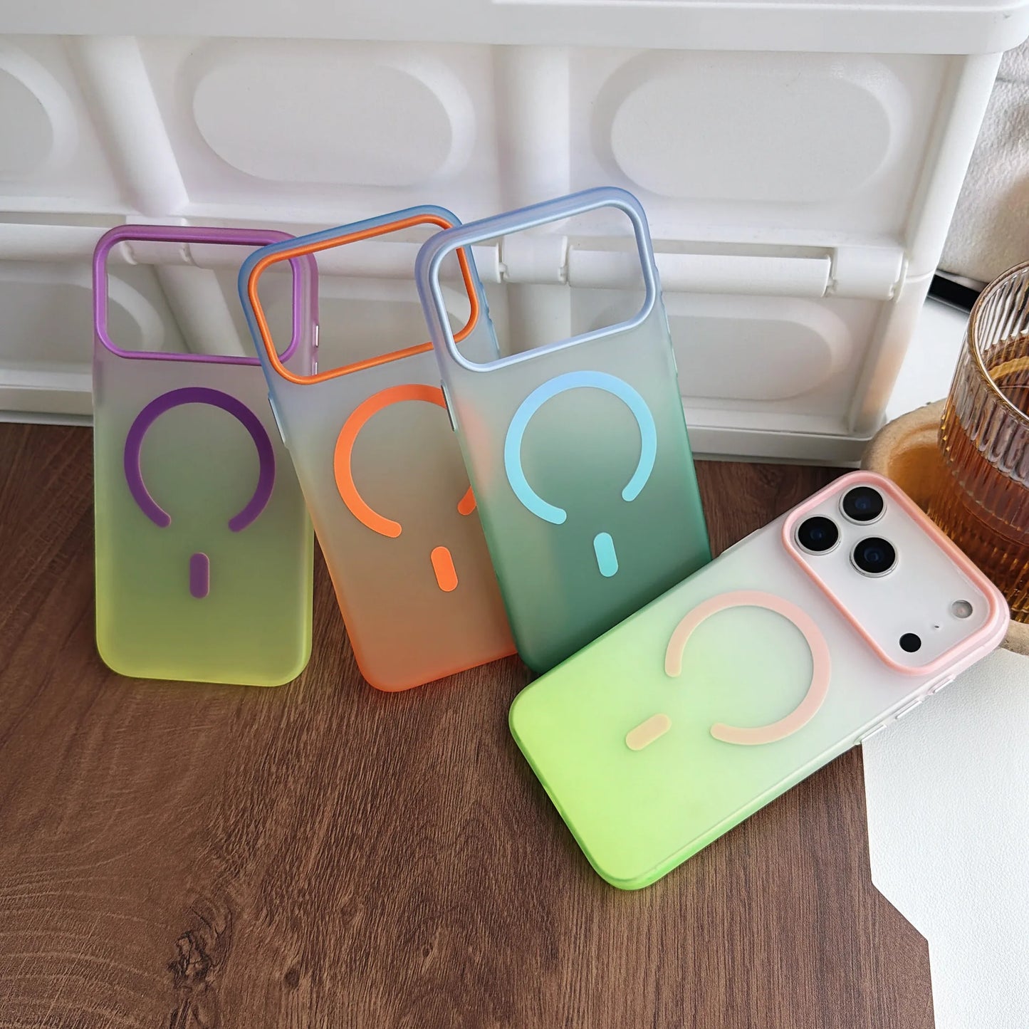 For iPhone 17 Pro / 17 Pro Max Transparent Colour Ultra Thin Magnetic Charging Case