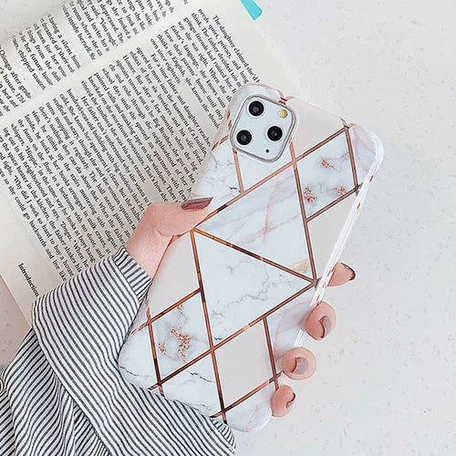 iPhone XR IMD Marble Effect Soft TPU Back Case / Cover