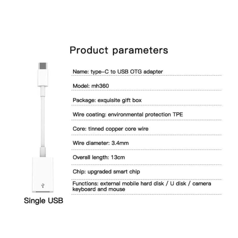 Premium Type-C USB On The Go OTG USB Cable MH-360