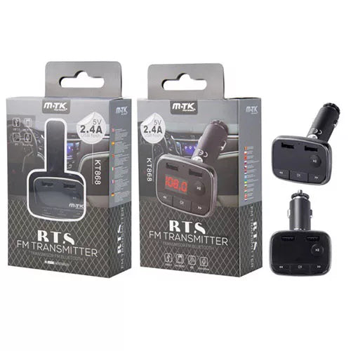 M-TK KT868 Wireless Twin USB FM Transmitter Car Charger Handsfree