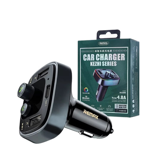 REMAX RCC230 Car Charger 4.8A FM Transmitter Fast USB Car Charger
