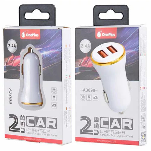 High Quality 2.4A Twin USB Port Car Charger A3099