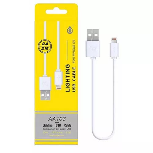 Lightning 2A 2 Metre Charge / Data Sync Cable - Retail Packed