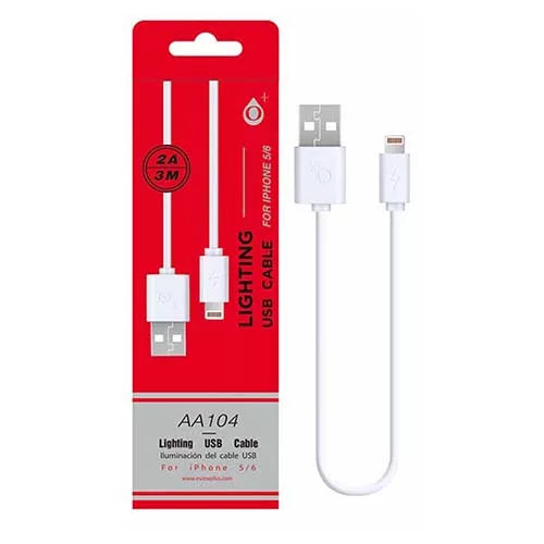 Lightning 2A 3 Metre Charge / Data Sync Cable - Retail Packed