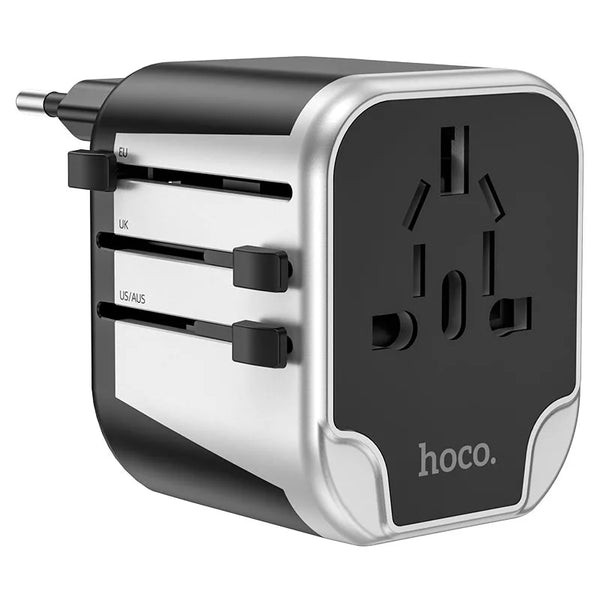 Hoco Travel Adapter Companion USB + Socket Converter Plug