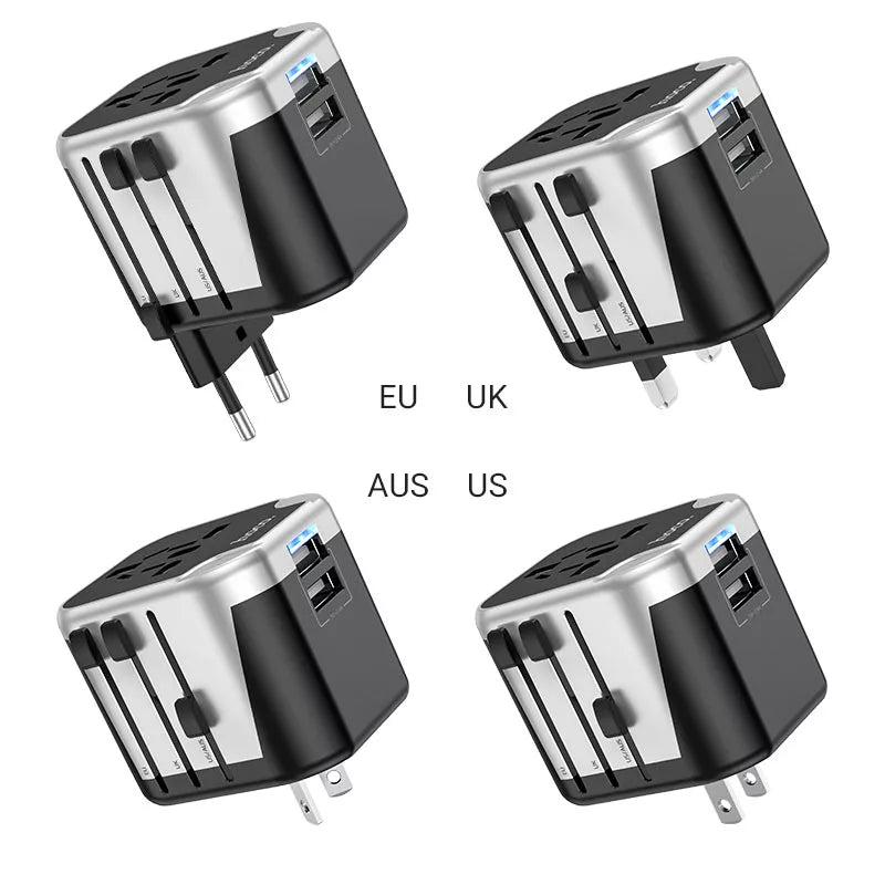 Hoco Travel Adapter Companion USB + Socket Converter Plug