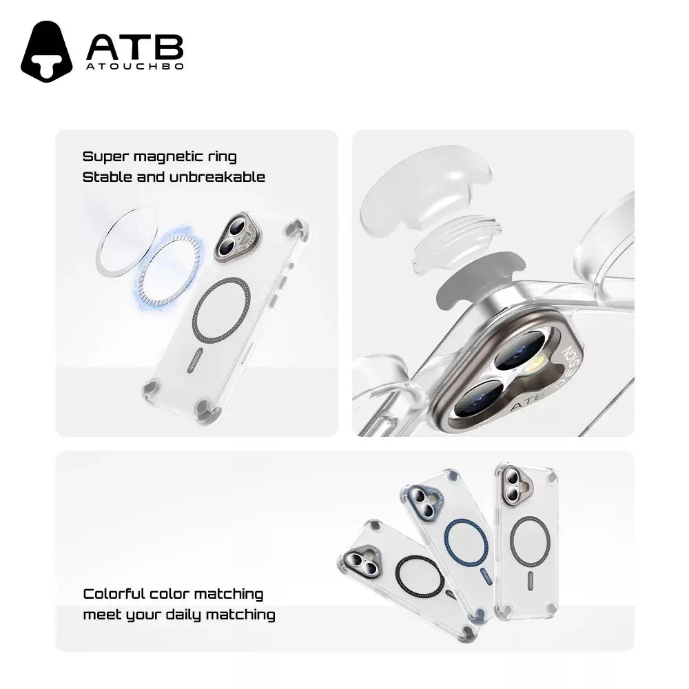 ATB Design MagSafe Anti-Shock Magnetic Charging Case For All iPhone
