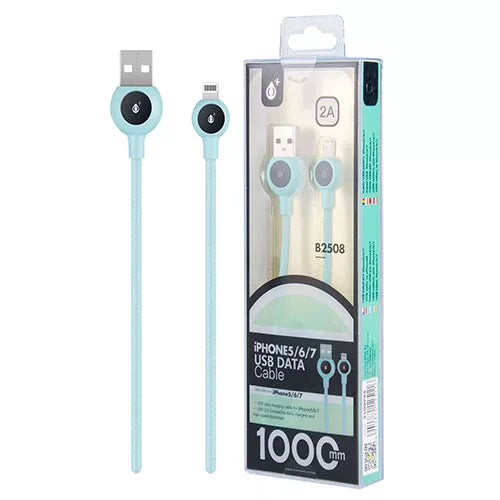 Lightning 2A Braided Fast Charging 1 Metre Charge / Data Sync Cable – Retail Packed