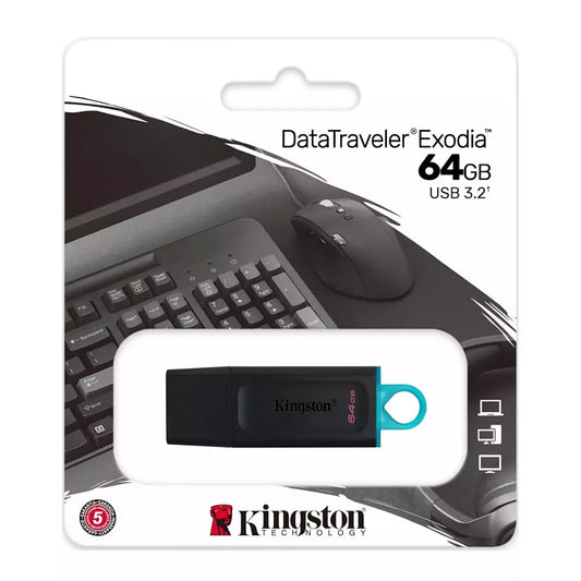 Kingston DataTraveler Exodia 64GB USB 3.2 Flash Stick Pen Memory Drive