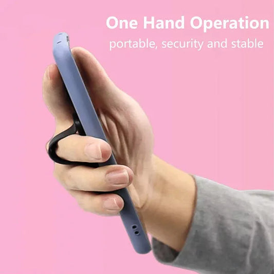 Universal Finger Grip Stick On For Phones Tablets - Black