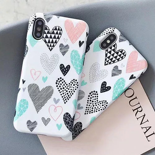 iPhone Heart Design Soft Feel Fashion TPU Case