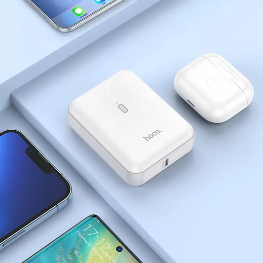 Hoco 5000mAh Power Bank Charger - White