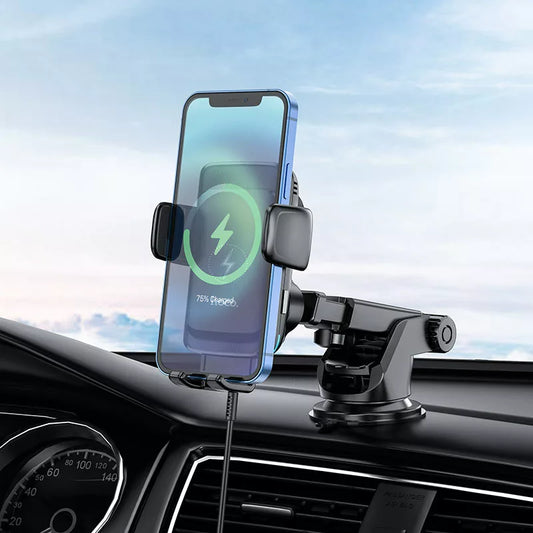 Hoco 15W Wireless Charging Car Windscreen Vent Mount Holder