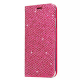 iPhone XR Slim Fitting Glitter Wallet Case With Magnetic Closing