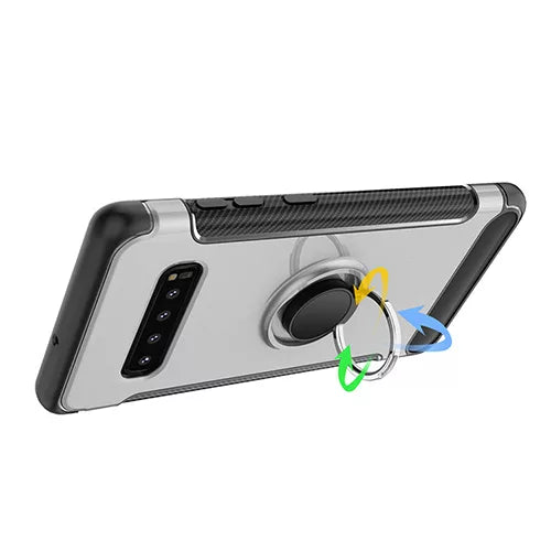 Samsung Galaxy S10E Hybrid Dual-Layer Armor Case With Magnetic Ring Stand