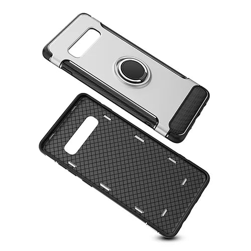 Samsung Galaxy S10 Hybrid Dual-Layer Armor Case With Magnetic Ring Stand