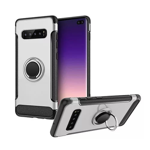 Samsung Galaxy S10E Hybrid Dual-Layer Armor Case With Magnetic Ring Stand