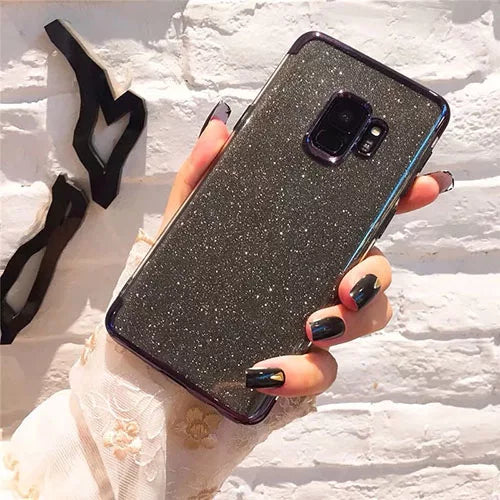 Samsung Galaxy J6 2018 Ultra Thin Clear Gel With Chrome Glitter Effect