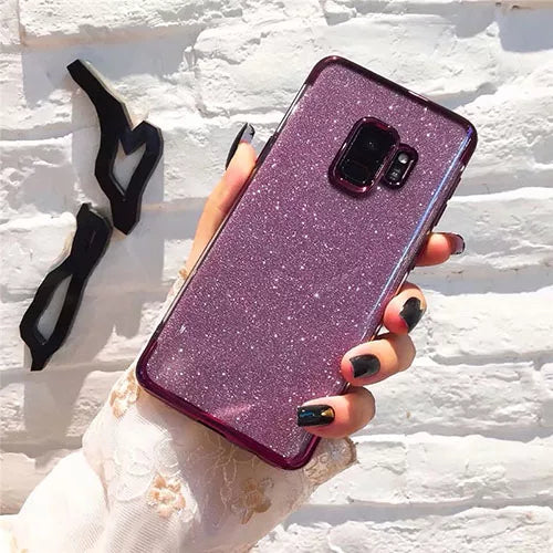 Samsung Galaxy J6 2018 Ultra Thin Clear Gel With Chrome Glitter Effect