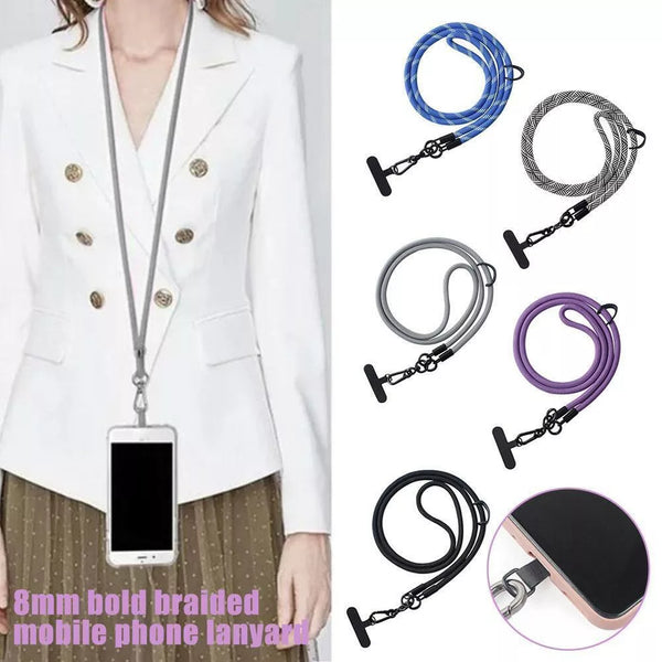 Braided Lanyard Rope Universal Easy Fitting 8mm With Fixing Bracket