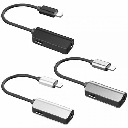 iPhone 2in1 Lightning 3.5mm Handsfree Adapter