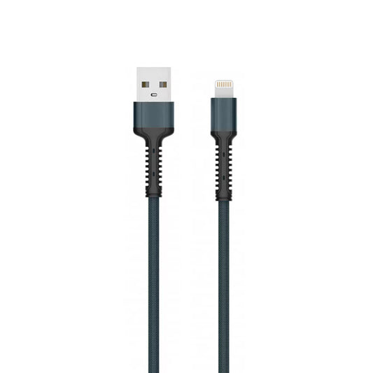 LDNIO 1 Metre 1M Toughness Nylon Braided 2.4A USB To Lightning Fast Charge / Sync Cable - Grey