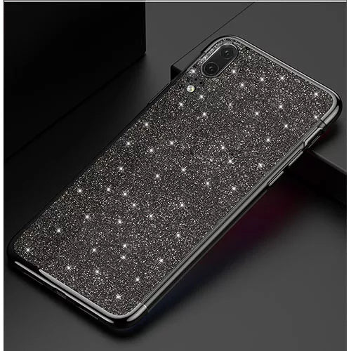 Huawei Mate 20 Pro Ultra Thin Clear Gel Case With Chrome Glitter Effect
