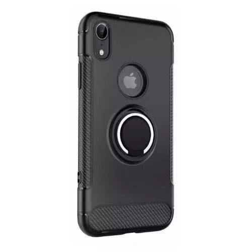 iPhone XR Hybrid Dual-Layer Armor Case With Magnetic Ring Stand