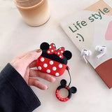 Cute Mouse Design Silicone Case Protective Cover With Finger Ring Hanger For Airpods 3rd Generation
