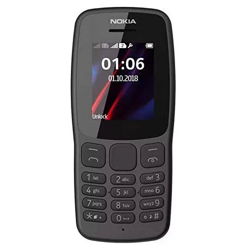 Nokia 106 Dual Sim Unlocked Mobile Phone - Black