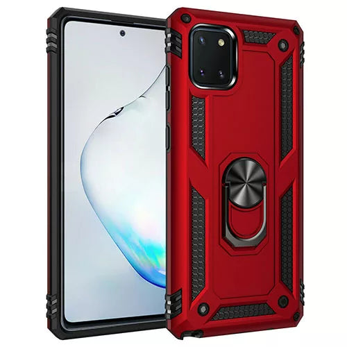 Samsung Galaxy Note 10 Lite Hybrid Dual-Layer Armour Case With Magnetic Ring Stand