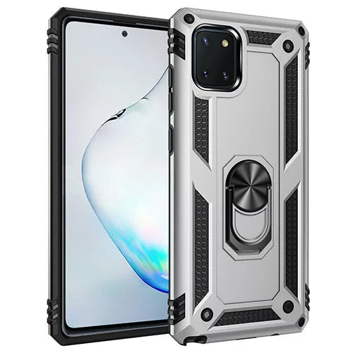Samsung Galaxy Note 10 Lite Hybrid Dual-Layer Armour Case With Magnetic Ring Stand