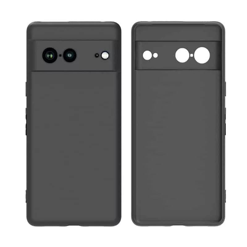 Matte Black Soft Feel TPU Gel Case With Camera Cover For Google Pixel 7