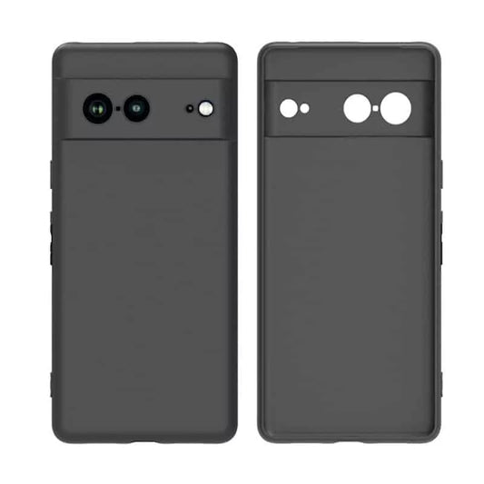 Matte Black Soft Feel TPU Gel Case With Camera Cover For Google Pixel 7