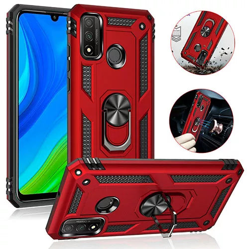 Huawei P Smart 2020 Hybrid Dual-Layer Armour Case With Magnetic Ring Stand