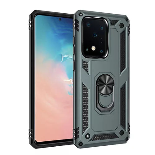 Samsung Galaxy S20 Ultra Hybrid Dual-Layer Armour Case With Magnetic Ring Stand