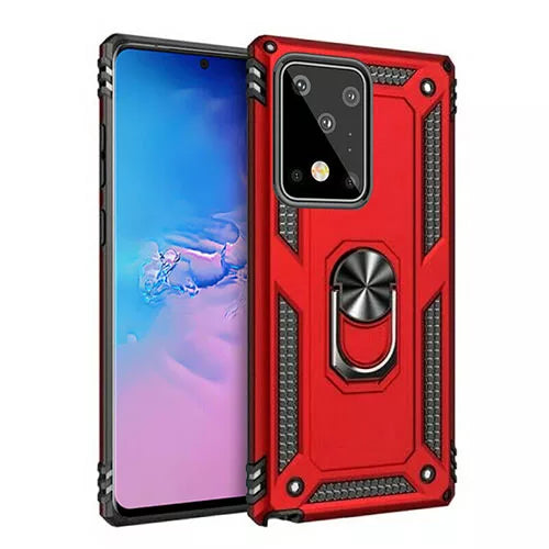 Samsung Galaxy S20 Ultra Hybrid Dual-Layer Armour Case With Magnetic Ring Stand