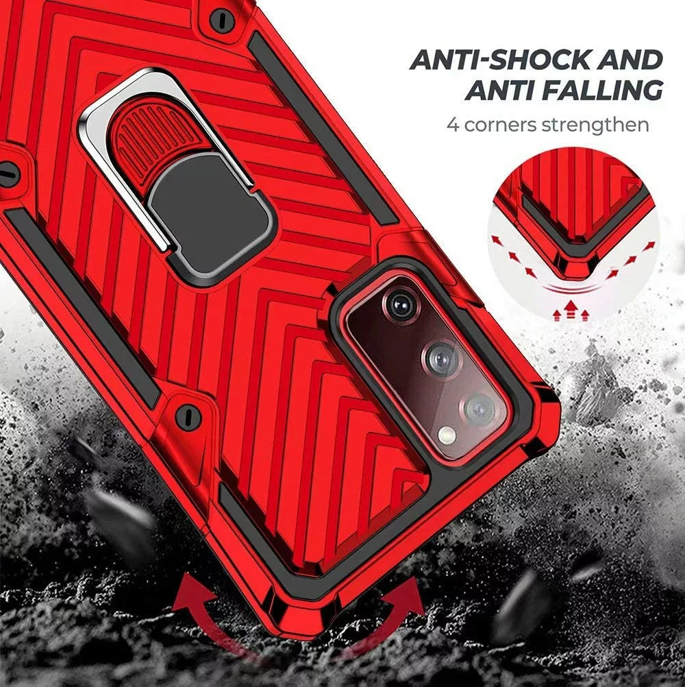 Samsung Galaxy S21 Series Hybrid Dual-Layer Armour Case With Magnetic Ring Stand
