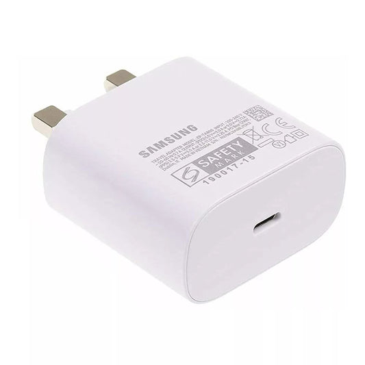 Genuine Samsung 25W Type-C Fast Charger EP-TA800 - UK Plug - White